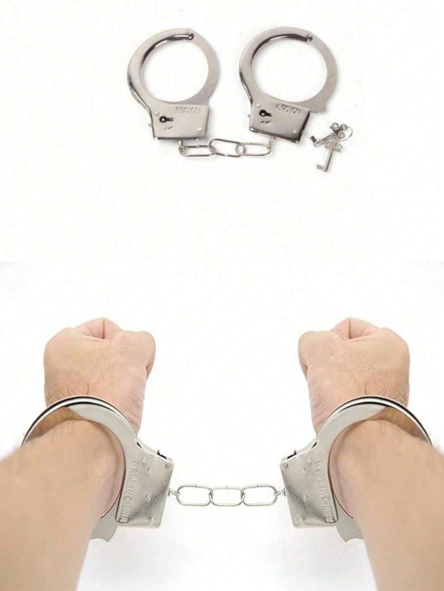 1件手銬,內徑小於5cm,配件,化妝/服裝道具(由於材質問題,表面可能會出現刮痕,介意者請勿購買),角色扮演 - 彩色 - 查看 1
