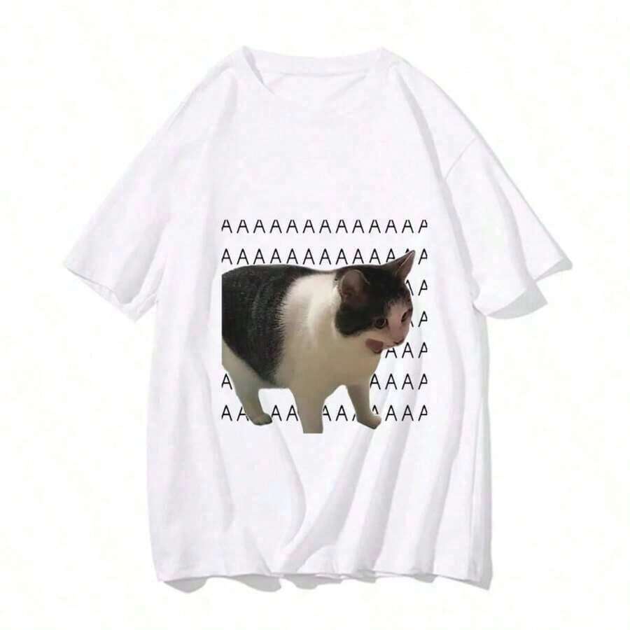 Camiseta Divertida con Estampado de Letras de California Los Ángeles para Mujer, Camiseta de Moda con Cuello Redondo y Manga Corta, Camiseta Casual de Talla Grande, Ropa de Verano para Mujer, 100% Algodón - Blanco 13 - Ver 1