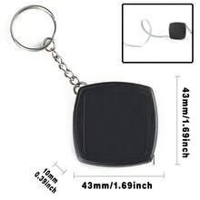Soft Measuring Ruler Double Sided Scale Portable Retractable Tape Measure With Keychain For Body Sewing Tailor Crafting And Household Pocket Sized And Lightweight For Daily And Travel Convenience - Black - View 2