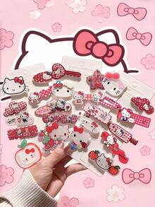 Sanrio 10件/1件裝可愛 Hello Kitty 女用髮夾套組，多功能髮飾，髮護理髮夾系列，適合學生，適用派對、節日與日常配戴，情人節、聖誕節、婚禮派對禮物 - 髮夾 - 查看 2