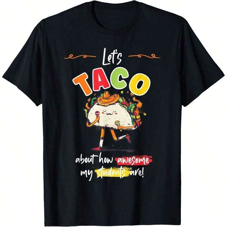 New Arrival 2026: Retro Rock N Roll Guitar Print T-Shirt For Men And Women, Soft And Breathable Fabric, 100% Cotton, For Everyday Wear, Graphic Print T-Shirt For Women - 黑色 10 - 查看 1