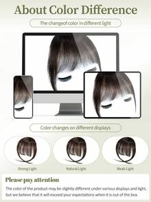 DNE HAIR 100%健康原生真人髮接髮 無瀏海 #2深棕色，自然輕盈瀏海髮片，柔軟絲滑親膚，不掉髮不打結，無縫隱形設計，易安裝易拆卸，可重複長期使用，適合女性女孩初學者，日常妝容、度假、街頭風、婚禮髮型造型轉換 - S2 - 查看 11