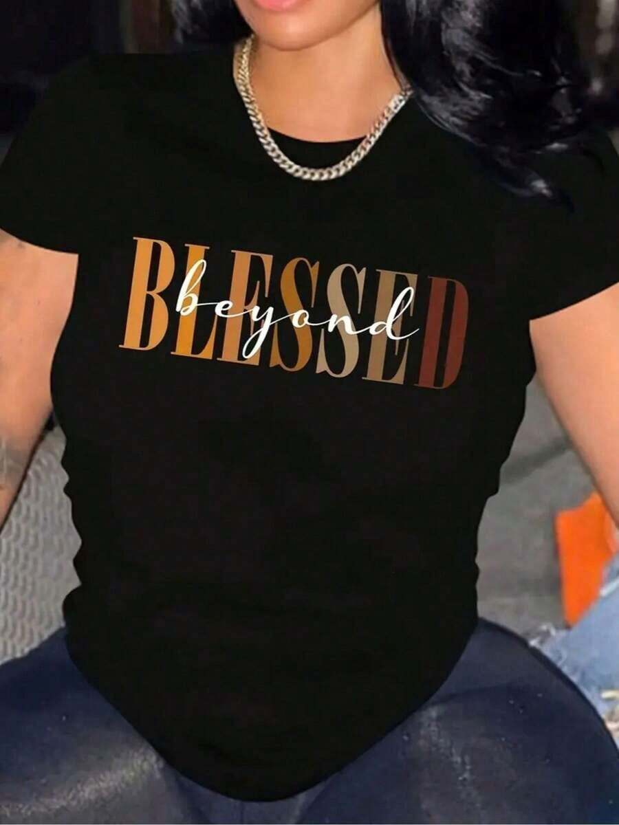 Camiseta única con diseño inspirador beyond, perfecta para mostrar tu estilo y actitud positiva, hecha para los amantes del estilo y2k, ideal para cualquier ocasión, no te quedes sin la tuya y marca la diferencia con esta prenda exclusiva. - Negro - Ver 1