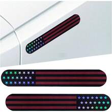 2PCS American Flag Emblem Sticker Decal, 6" X 1" USA Flag Car Badge Sticker, Car Window Bumper Fenders Stripe Decal, Patriotic Auto Decoration Accessory For Sedan, RV, Truck, Motorcycle (Blue) - Màu đỏ - Xem 11