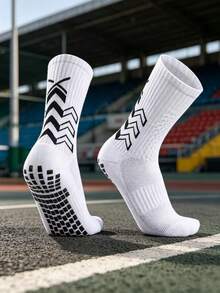 9 Pairs Random Assorted Non-Slip Soccer Socks, Unisex Anti-Slip Wear-Resistant Sports Socks, Football Basketball Running Socks - Multicolor - View 8