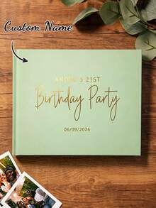 Personalized Birthday Guest Book, Horizontal Message Book Suitable For Birthday Party, Suitable For 16, 18, 30, 40, 50, 60, 70, 80th Birthday, Suitable For Men And Women, Photo Album, Guest Book - Multicolor - View 2