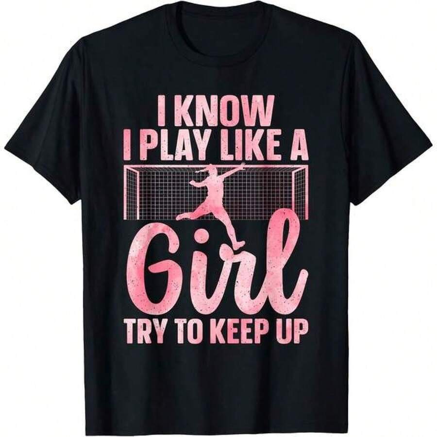 Camiseta Divertida de Fútbol para Mujeres Futbolistas y Amantes del Fútbol - Negro - Ver 1