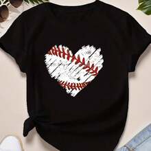 Camiseta para Mujer con Estampado de Diente y Pasta Dental, Manga Corta - Negro - Ver 1