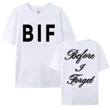 Camiseta Unisex con Diseño del Álbum 'Before I Forget' de TKL, Estampado Gráfico de THE KID LAROI, Cuello Redondo, Holgada, para Mujer, Verano - Blanco - Ver 1