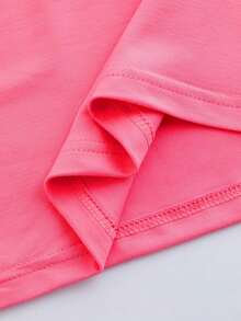 Camiseta deportiva casual de manga corta para mujer, con estampados de corazones y huellas de perro, diseño de moda casual y moderno, estilo urbano, adecuada para primavera, verano y otoño. EIZZ - Rosa Fucsia - Ver 4