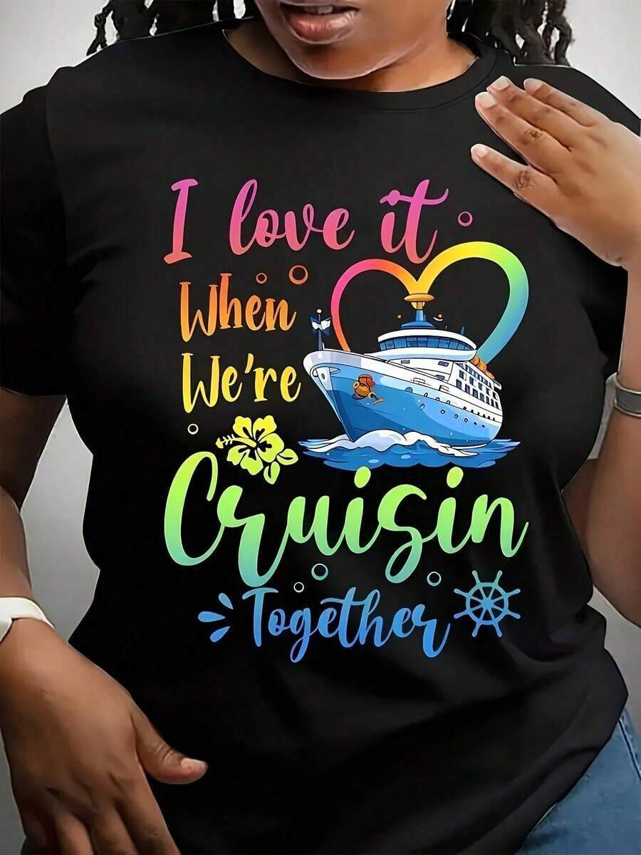 Women's Plus Size Casual T-Shirt With A Vintage-Style "I'M NOT RUDE" Graphic Print, Short Sleeves, Crew Neck, Comfortable And Suitable For Everyday Wear, Vacations And Outdoor Activities. 100% Cotton - 24 - 查看 1