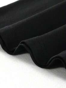 Camiseta de manga corta con estampado gráfico vintage de estilo terrorífico para hombre, top informal de estilo gótico oscuro y punk, de corte holgado. - Negro - Ver 6