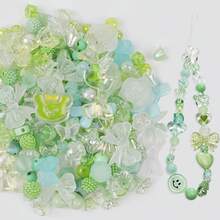 Charming Colorful Acrylic Beads, Butterfly, Heart, Flower Shaped Beads, Attractive Jewelry Making Materials, Suitable For DIY Earrings, Necklaces, Keychains, Bag Charms, Bracelets, Anklets And Other Jewelry, Ideal For Summer Beach Holiday Gifts, Festival Presents - Multicolor - View 10