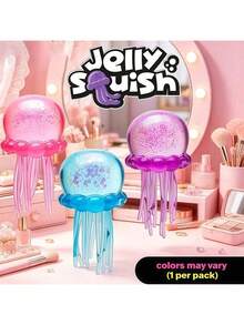 Jellyfish Squeeze Toy, Soft Slow Rebound Sensory Stress Relief Toy, Relieve Anxiety, Relax Hands And Mind, Suitable For Office, Home And Study, Ocean Aesthetic Desktop Decor And Stress Relief Accessory | Creative Party Favor, Gift Bag Filler And Unique Gift, Cute Ocean Themed Sensory Toy - Multicolor - View 2