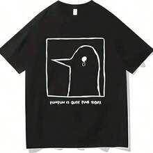 Camiseta de Algodón Estampada Oyasumi Punpun 'aruku Estética Estampado de Anime Vi91 - Negro - Ver 6