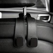1pc/2pcs/4pcs Hidden Dual Hook Car Headrest Hook, Double Plastic Reinforced, Strong Load-Bearing Capacity, Anti-Slip Back Seat Storage Organizer, Universal Car Interior Accessory. Suitable For Hanging Handbags And Shopping Bags, Car Supplies - Multicolor - View 12