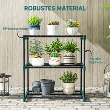 3-Tier Plant Stand, 72cm High, Flower Stand For Indoor And Outdoor Use, Steel Plant Rack, Dark Green. - 墨綠色 - 查看 6