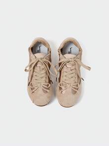 MASKERT Zapatos casuales para mujer, zapatos de entrenamiento estilo ballet para mujer, zapatos, zapatos deportivos, zapatos para mujer, suela blanda, zapatos casuales y cómodos para mujer - Albaricoque - Ver 2