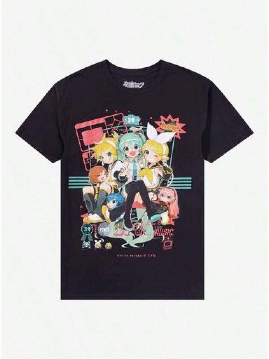 Camisa Camiseta del Grupo AnimeCamisetas Casuales para Mujer: Una colección que incluye camisetas casuales, tops y camisetas ideales para el uso diario.Confeccionadas con tejidos ligeros y transpirables, estas prendas presentan una estética de inspiración vintage, lo que las convierte en una excelente opción tanto para la vida universitaria como para conjuntos cotidianos.Los diseños son encantadores y bonitos, con un corte cómodo y favorecedor.Gracias a su estilo clásico, tejidos suaves al tacto y sensación agradable para la piel, estas prendas poseen un distintivo aire de inspiración mexicana. - Negro - Ver 1