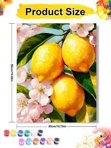 40x50cm/16x20in Lemon Flower DIY Number Painting Handicraft Home Decor Holiday Gift For Adults - Sets - View 10