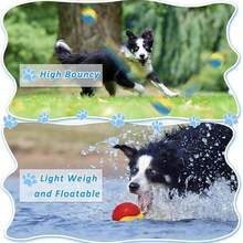3/6pcs Squeaky Dog Training Toy Balls, Durable Chewable Interactive Dog Toys, Compatible With Dog Ball Launcher, High Elasticity Dog Toy Balls, Teething Chew Balls (Random Color) - Random Color - View 7