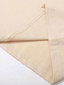 Men's Casual Short Sleeve T-Shirt - 米色 - 查看 4