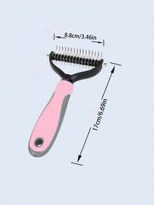 1pc Pet Grooming Brush, Dog & Cat Deshedding Tool, Undercoat Rake For Removing Loose Hair - View 10