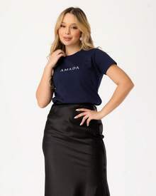 BLUSA FEMININA AMADA ALTO RELEVO - Azul Marinho - Visão 3