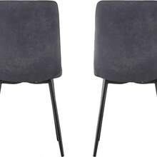 Mcc Direct Set Of 4 Faux Matte Suede Leather Dining Chairs With Metal Legs Home& Restaurants Henri - Pink - View 10