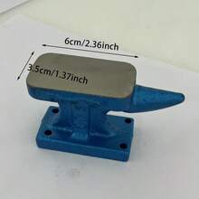 KLONKEE 1 Lb Mini Cast Iron Anvil Stump - Forging Anvil, Blacksmith Workbench Forging Tool, Cast Iron Hobbyist Anvil, Compact Tool For Jewelry Making, Metalworking And Model Making - Multicolor - View 9