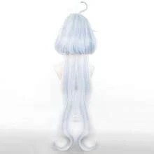 Peluca De Cosplay Largas Azul Mezclado Pelo Blanco Tejido Sintético Con Tapa De Gratis Para Comic Con Show De Cosplay - Focalores - Ver 5