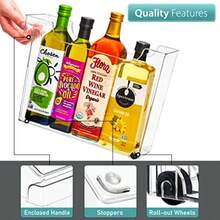 Sorbus Roll Out Bottle Organization Bins - 2 Sizes Pantry Under Sink Organizer with Wheels and Handles - Clear Plastic Organizing Containers for Cleaning Supplies - Kitchen Cabinet Laundry Room Storage - Por supuesto - Ver 2