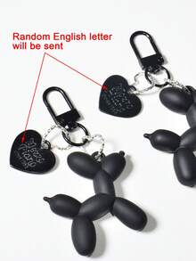Cute Leather 1 Set Solid Color Leather Phone Lanyard Strap With Phone Case Gasket Patch, Unisex Stylish Multifunctional Phone Anti-Drop Anti-Lost Strap, Long Double-Ended Buckle Bag Strap, Universal Camera Strap, Jelly Balloon Dog Phone Pendant Keychain, Exquisite High-End Creative Cute Bag Charm, Spring Gift Birthday Present - Black Leather Cord + Puppy Keychain - View 7