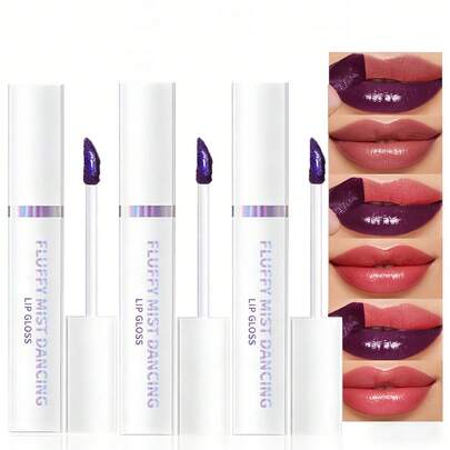 JUJU DREAM Brillo de labios mate de larga duración, 5 colores, resistente al agua, no transfiere y proporciona un acabado mate. Nutre e hidrata, apto para todo tipo de pieles (secas, sensibles, grasas/mixtas) - con aroma a frutos rojos