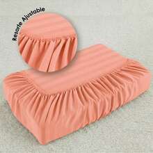 Fitted Sheet With Elastic All Around The Bottom, Cotton-Like Feel, Soft And Cool, Ideal For Spring, Available In Twin, Full, Queen, And King Sizes, Variety Of Colors, Perfect For Modern Bedrooms, Breathable And Comfortable For All Seasons - 杏色 - 查看 3
