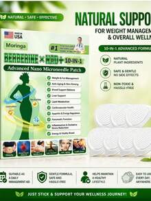 Berberine Patches Moringa 10-In-1 Advanced Nano Microdarts Patch, Moringa Berberine X Nad Patches, Firms Skin, Natural Ingredients Suitable For All Skin Types (1) - 1 - View 7