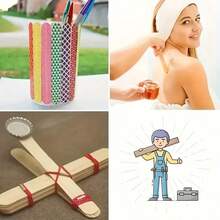 300 que kem bằng gỗ tự nhiên, đồ dùng thủ công DIY, thích hợp sử dụng trong mùa hè. - Nhiều màu - Xem 3