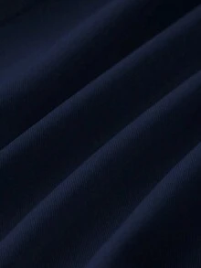 Conjunto de atuendo casual elegante para ir al trabajo, incluye chaqueta tipo blazer de manga corta amarilla y conjunto de pantalones cortos/pantalones de pierna ancha, para mujer en primavera/verano - Azul marino - Ver 4