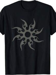 Camiseta unisex con estampado de "Soft Two Time Costume Teens Tribals Sun Symbol Forsaken". - Negro - Ver 1
