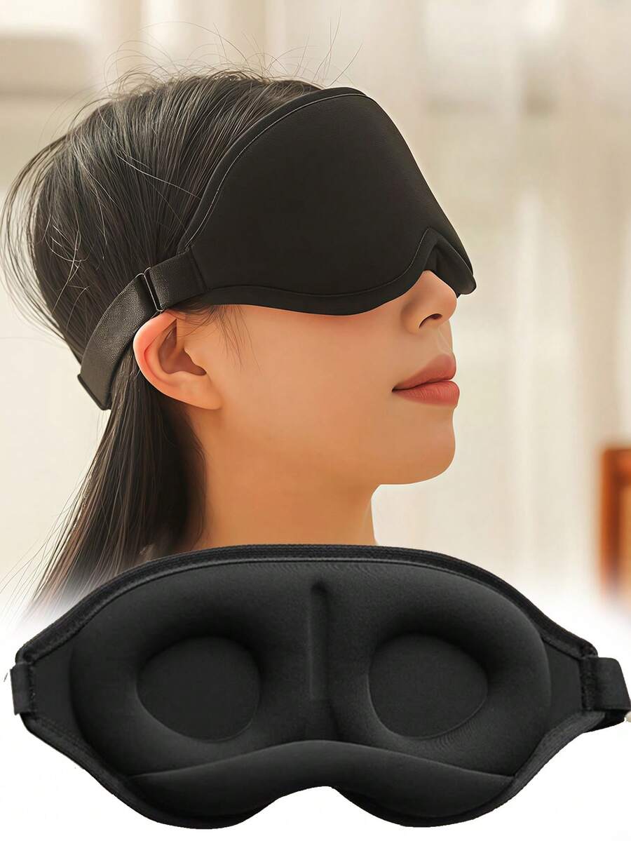 Ultra-3D 可調節透氣眼罩 男女通用，零壓深遮光睡眠眼罩，瑜珈、飛機、午睡、返校與旅行必備居家配件
