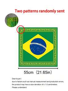 1 chiếc khăn bandana/khăn trùm đầu mềm mại và thời trang họa tiết cờ Brazil, thiết kế "Ordem E Progresso" (Trật tự và Tiến bộ), thoáng khí và thoải mái để sử dụng hàng ngày, đi chơi, tụ họp, hoạt động ngoài trời, kỳ nghỉ, những chuyến đi đường dài, phụ kiện thời trang cho mùa hè, bãi biển, du lịch. - Nhiều màu - Xem 11