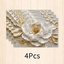 1 pieza Mantel individual de lino, tapete para desayuno, posavasos de café, base para tazón, elemento moderno, accesorio de cocina, fácil de limpiar, apto para el hogar, restaurante, decoración del comedor, regalo festivo, regalo para amigos, juego de múltiples piezas - Multicolor - Ver 19