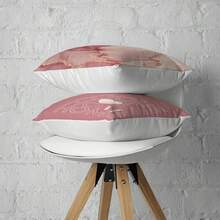 MEMNUN 6 Stücke moderne minimalistische rosa-goldene Marmor-Muster Kissenbezüge [ohne Kissenfüllung], 17,7*17,7 Zoll (45*45 cm)/19,69*19,69 Zoll (50*50 cm)/15,75*15,75 Zoll (40*40 cm), [einseitiger Muster] Home & Herz Text, aus Polyester, Aquarellmarmor Dekorative Kissenbezüge für Sofa, Bett, Wohnzimmer, Schlafzimmer, Auto, Büro, Hotel, geeignet für alle Jahreszeiten, perfektes Geschenk für Familie und Freunde - Verschiedenfarbig - Übersicht 4