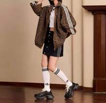 Adidas 三葉草女鞋新款OZVENUZ厚底增高運動休閒老爹鞋 - 黑與白 - 查看 3