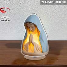 1pc 2D Flat Acrylic Religious Desktop Decor Ornament, Home Decor Ornament, Car Ornament, Office Atmosphere Ornament, Traditional Holiday Gift, Anniversary Gift, Beautiful Gift For Family And Friends - A - View 5