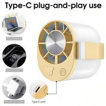 New Waist Clip Fan, Outdoor Waist Clip Small Fan, Multi-Functional USB Rechargeable Handheld Fan, Desktop Mini Small Fan - A - View 7