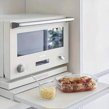 1pc Modern Metal Utility Rack With Pull-Out Shelves & Drawers – Versatile Microwave Stand For Oven, Kettle, Cookware, And Tabletop Storage – Multi-Functional Kitchen Cabinet Organizer, Pot And Pan Holder, Practical Shelf. Stainless Steel - 1 - View 3