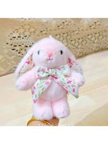 1 buah Boneka Kelinci Plush Lembut Lucu Ukuran 15cm/5.9in, Dengan Liontin Kelinci Bertelinga Panjang dan Pita, Dekorasi, Teman Anak, Gantungan Tas Ransel Pasangan, Hadiah Pesta Paskah - MultiWarna - View 6