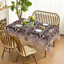 1pc, Home Decor, Bohemian Pattern Printed Tablecloth, Rectangular, Machine Woven, Suitable For Home Kitchen Dining Room, Party Dinner, Picnic Camping, Date, Wedding, Theme Party Decoration, Indoor And Outdoor Use - Multicolor - View 7
