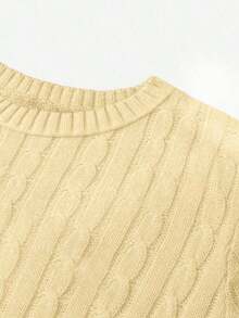 Suéter blanco, negro, caqui de primavera y verano con estilo minimalista de moda, casual de negocios, elegante para vacaciones, versátil y de ajuste ceñido, estilo retro coreano - Amarillo - Ver 6